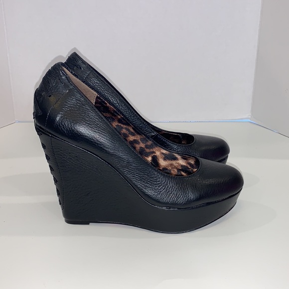Betsey Johnson Black Wedges - Picture 3 of 5